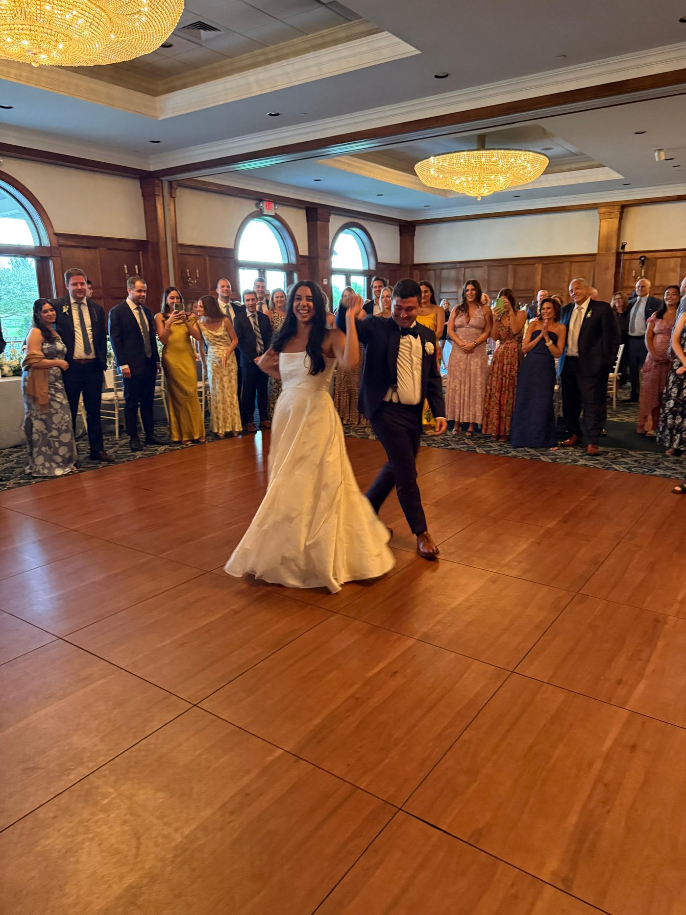The newlyweds' first dance